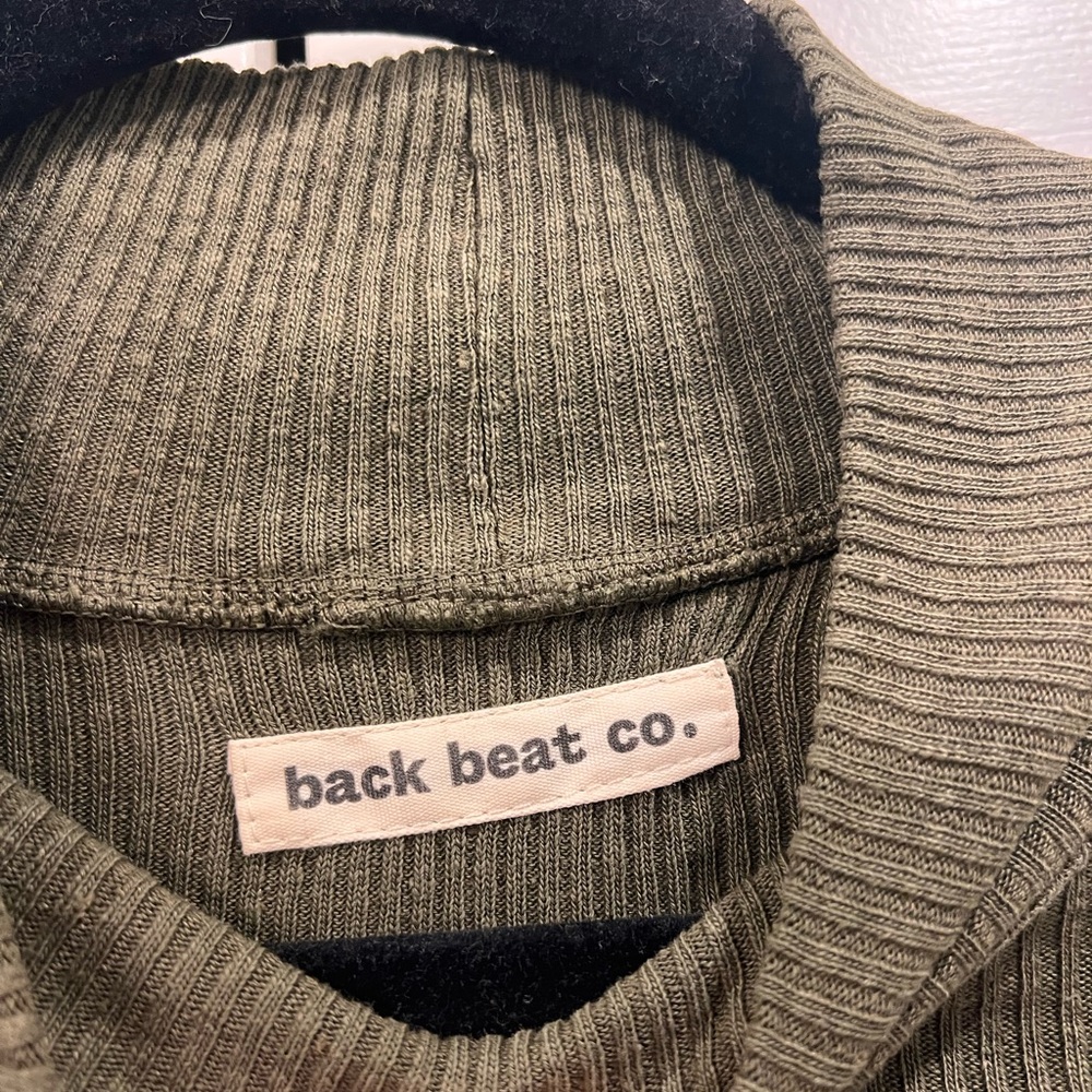 Back Beat Co. Olive Green Ribbed Dress - Picture 6 of 6